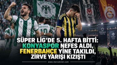 Trendyol Süper Lig’de 5. hafta geride kalırken haftaya Konyaspor’un Trabzonspor