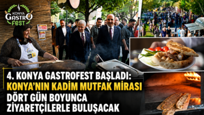 Konya Büyükşehir Belediyesi tarafından bu yıl dördüncüsü düzenlenen Konya GastroFest,
