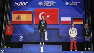 Bulgaristan’da düzenlenen 2026 Avrupa Boks Şampiyonası’nda milli sporcu Hatice Akbaş,