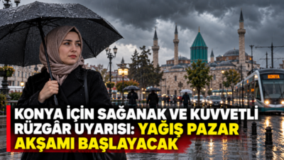Konya AKOM, kent genelinde etkili olması beklenen sağanak ve gök