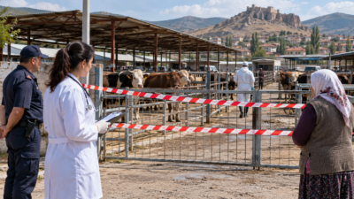 Çankırı’daki hayvan pazarı, çevre illerde şap hastalığı vakalarının tespit edilmesi
