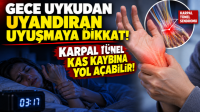 Özellikle gece uykudan uyandıran el ve parmak uyuşmaları, karpal tünel