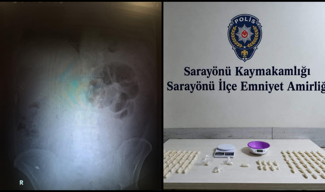 Konya’nın Sarayönü ilçesinde düzenlenen uyuşturucu operasyonunda 3 yabancı uyruklu şüpheli