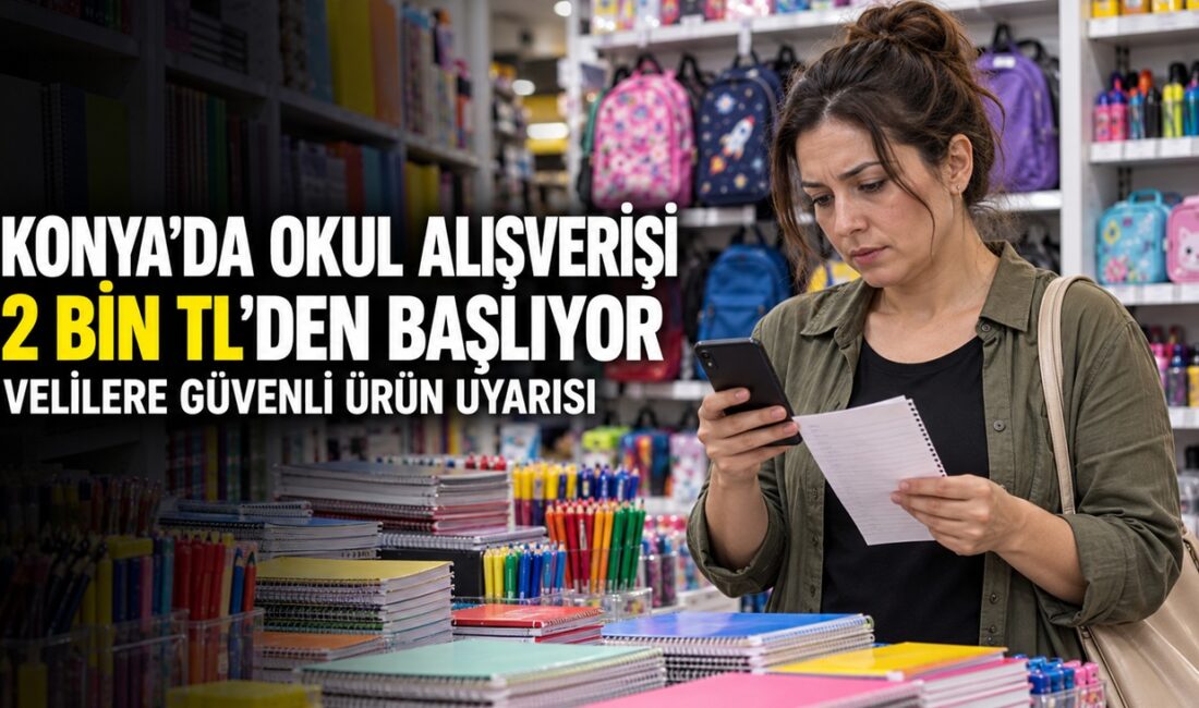 Okulların açılmasına iki gün kala Konya’da kırtasiye alışverişi hızlandı. Kentte