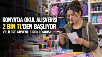 Okulların açılmasına iki gün kala Konya’da kırtasiye alışverişi hızlandı. Kentte