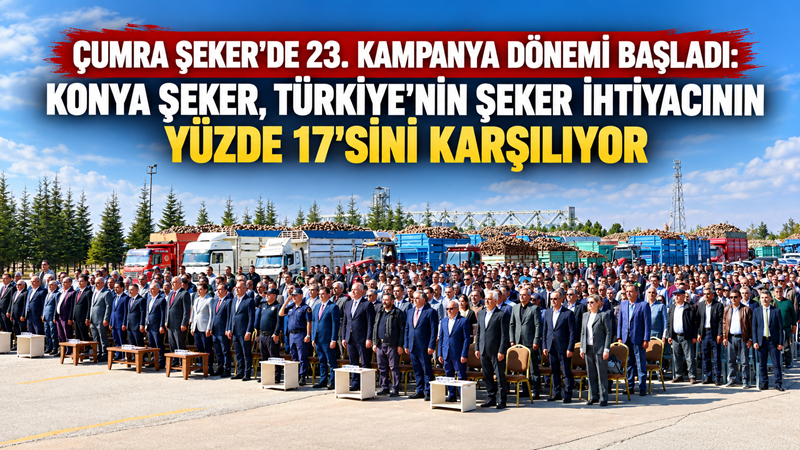Çumra Şeker Fabrikası’nın 23’üncü kampanya dönemi düzenlenen törenle başladı. PANKOBİRLİK