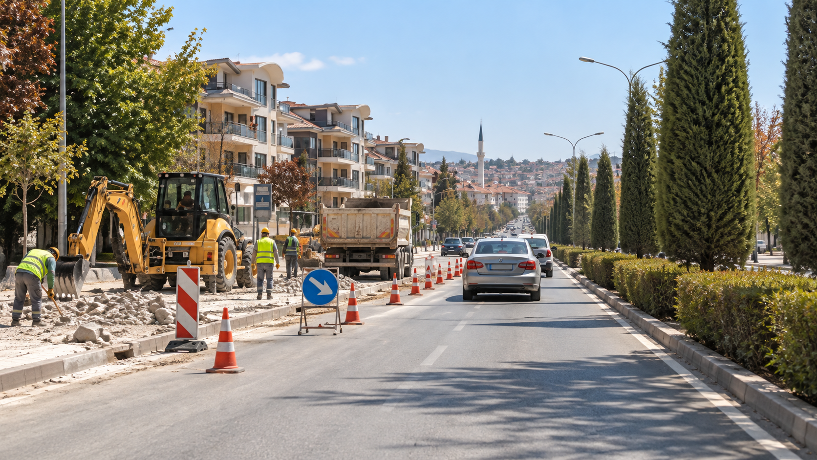 Konya AKOM, Meram Yeni Yol Caddesi’nde yol bakım ve onarım