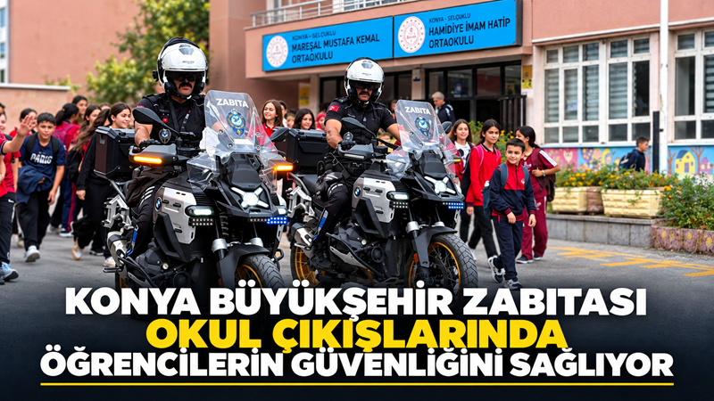 Konya Büyükşehir Belediyesi Zabıta Dairesi ekipleri, yeni eğitim öğretim yılının