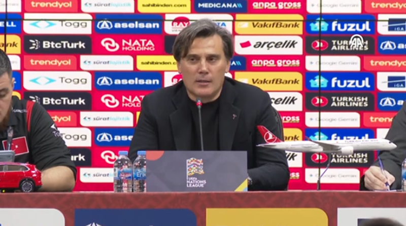 A Milli Takım Teknik Direktörü Vincenzo Montella, Fransa’ya 1-0 mağlup