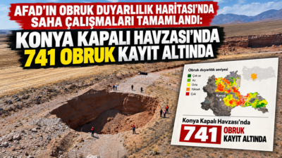 AFAD tarafından Konya, Karaman ve Aksaray’ı kapsayan Obruk Duyarlılık Haritası