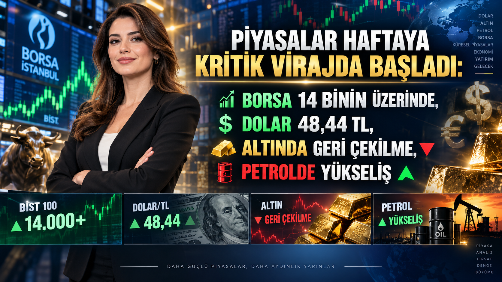 Yeni haftaya Borsa İstanbul sınırlı yükselişle girerken döviz kurlarında sakin,