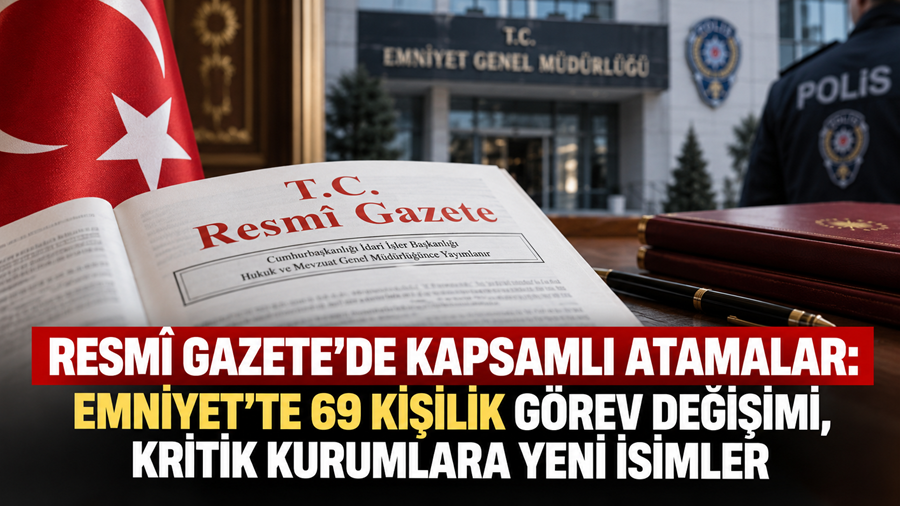Cumhurbaşkanı Recep Tayyip Erdoğan’ın imzasıyla yayımlanan atama kararlarıyla Emniyet Genel