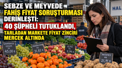 İstanbul Cumhuriyet Başsavcılığı tarafından yaş sebze ve meyve piyasasında fiyatların