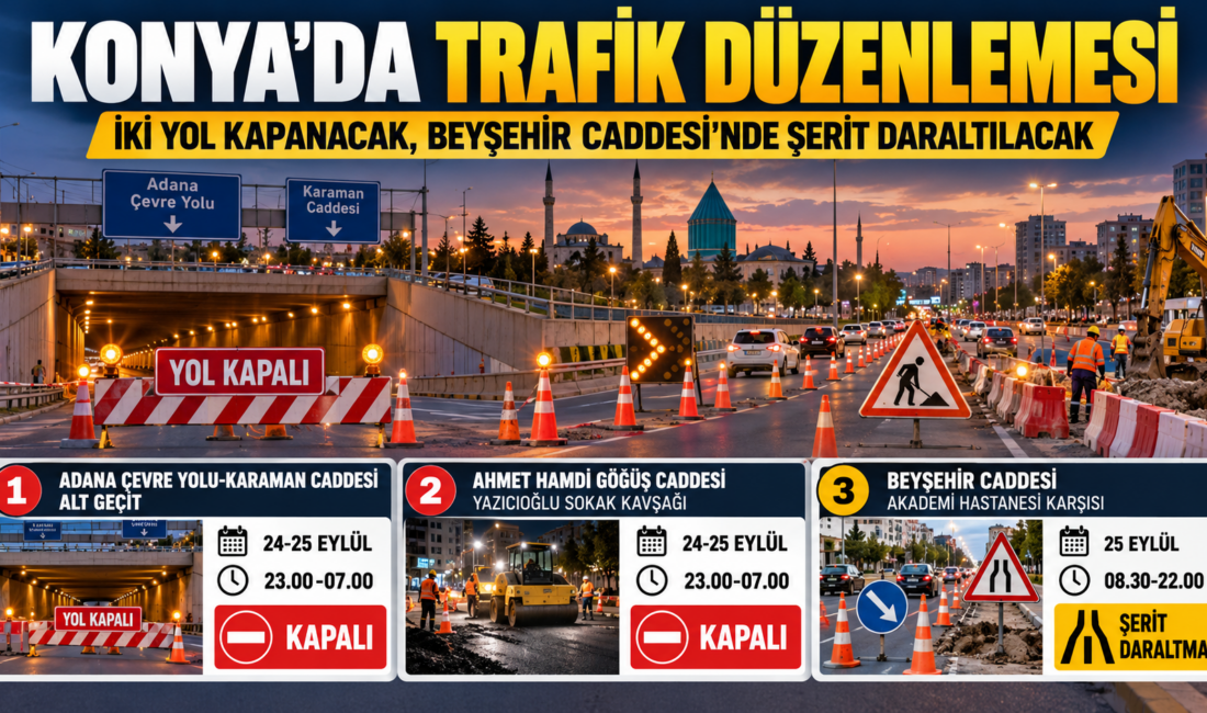 Konya’da yol bakım, yükseltilmiş asfalt ve içme suyu ana isale