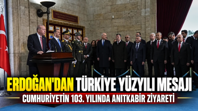 Türkiye Cumhuriyeti'nin kuruluşunun 103. yıl dönümü dolayısıyla Ankara'daki ilk resmî
