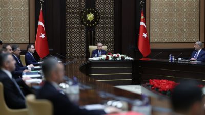 Cumhurbaşkanı Recep Tayyip Erdoğan başkanlığında Cumhurbaşkanlığı Külliyesi'nde toplanan Siber Güvenlik