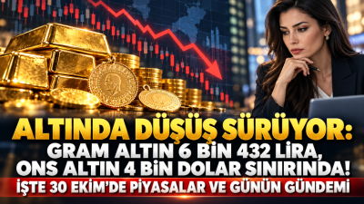 Altın piyasası haftanın son işlem gününe düşüşle başladı. Gram altın