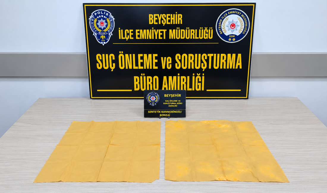 Konya'nın Beyşehir ilçesinde polis ekiplerinin dikkati, uyuşturucu ticaretine yönelik önemli