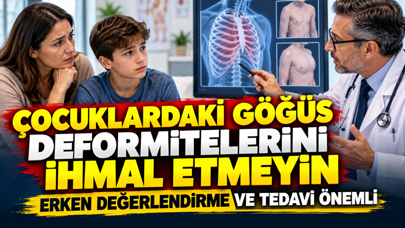 Kunduracı göğüs ve güvercin göğüs olarak bilinen göğüs deformiteleri, özellikle