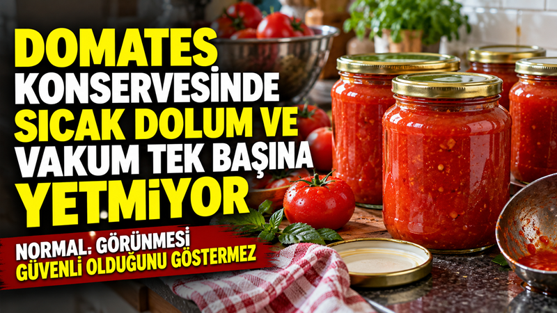 Evde hazırlanan domates konservesi ve soslarında malzeme seçimi, hijyen, kavanoz