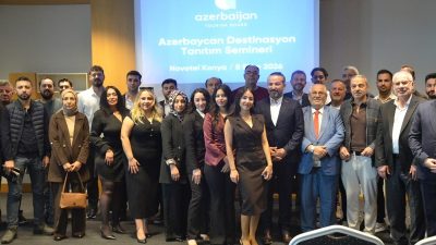 Konya’da düzenlenen Azerbaycan Destinasyon Tanıtım Semineri’nde, Azerbaycan’ın turizm potansiyeli tanıtılırken