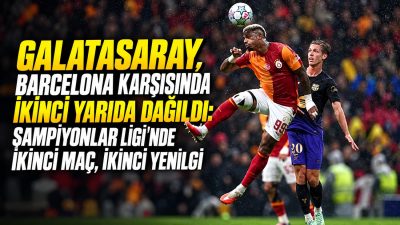UEFA Şampiyonlar Ligi'nin ikinci haftasında Galatasaray, sahasında Barcelona'ya 4-1 mağlup