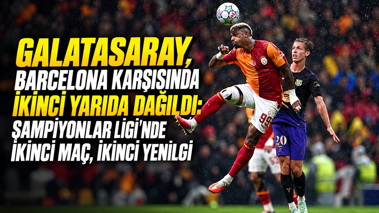 UEFA Şampiyonlar Ligi'nin ikinci haftasında Galatasaray, sahasında Barcelona'ya 4-1 mağlup