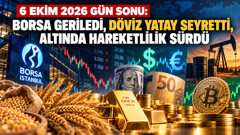 6 Ekim Salı günü Borsa İstanbul satıcılı bir görünümle kapanırken