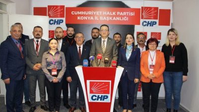 CHP Konya İl Başkanlığı tarafından düzenlenen basın toplantısında kentin su