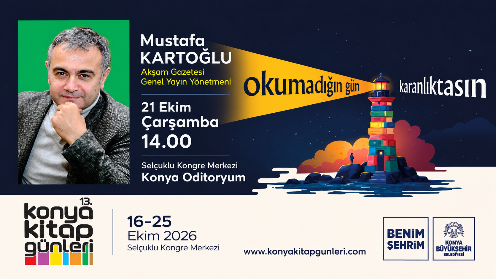 Konya Büyükşehir Belediyesi tarafından düzenlenen 13. Konya Kitap Günleri, gazeteci