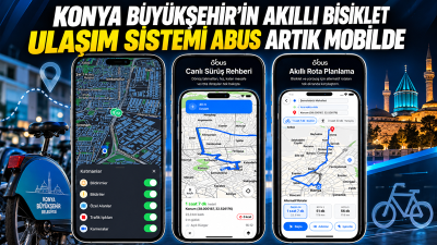 Konya Büyükşehir Belediyesi, bisikletli ulaşımı kolaylaştırmak amacıyla Akıllı Bisiklet Ulaşım