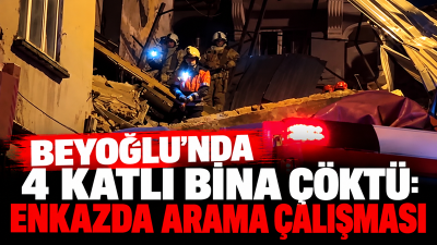 İstanbul'un Beyoğlu ilçesinde daha önce boşaltıldığı belirtilen 4 katlı metruk