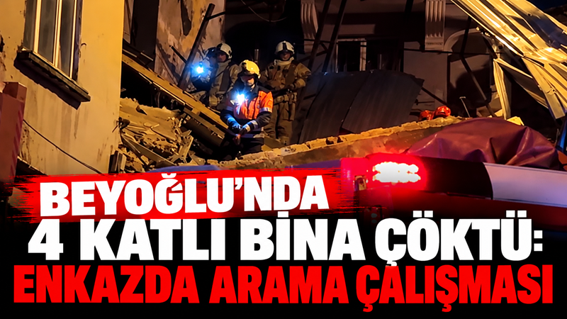 İstanbul'un Beyoğlu ilçesinde daha önce boşaltıldığı belirtilen 4 katlı metruk