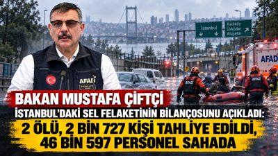 İçişleri Bakanı Mustafa Çiftçi, İstanbul ve çevre illerde etkili olan