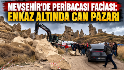 Nevşehir'in Göreme beldesinde etkili olan şiddetli sağanak yağışın ardından meydana