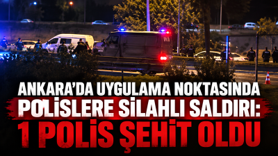Ankara’nın Pursaklar ilçesinde uygulama noktasında görev yapan polis ekiplerine silahlı