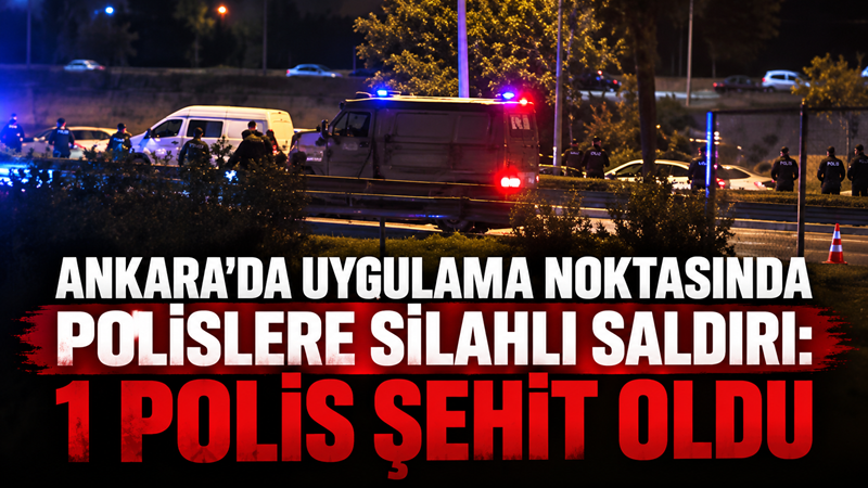 Ankara’nın Pursaklar ilçesinde uygulama noktasında görev yapan polis ekiplerine silahlı