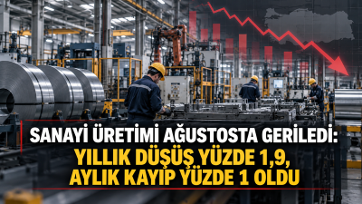 Türkiye’de sanayi üretimi ağustos ayında hem yıllık hem de aylık