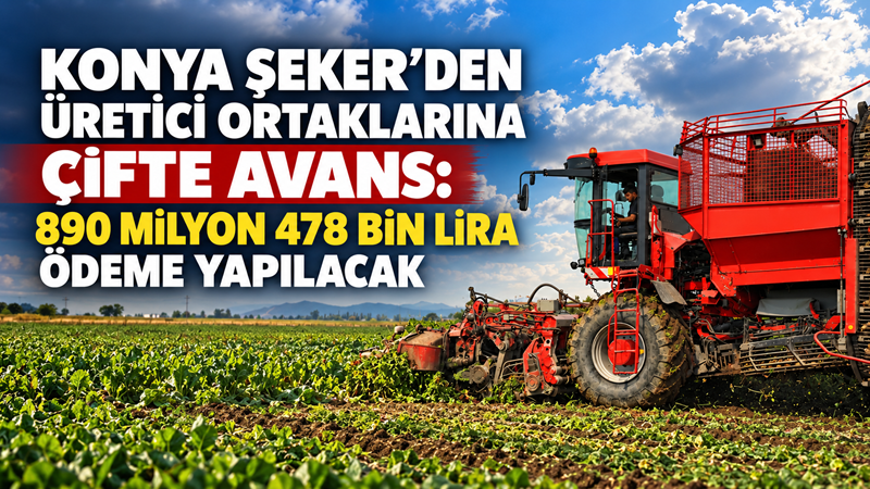 Konya Şeker, 2026-2027 kampanya döneminde üretici ortaklarına toplam 890 milyon