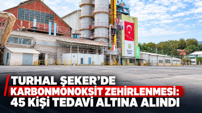 Tokat’ın Turhal ilçesindeki Turhal Şeker Fabrikası’nda kireç ocağında yürütülen çalışma