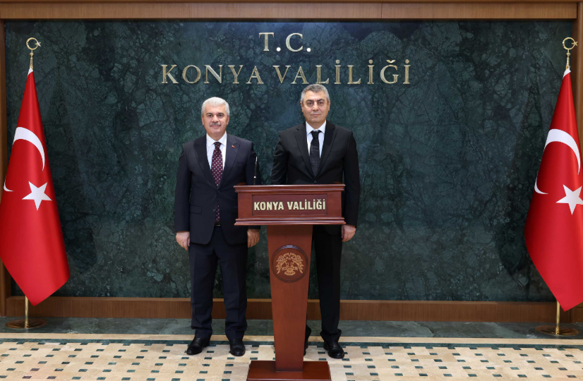 Konya Valisi İbrahim Akın, Mersin Valisi Atilla Toros’u misafir etti.
