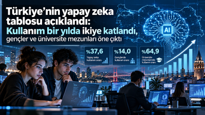 Türkiye’de yapay zeka kullanımı hem bireylerde hem işletmelerde hızlı yükseliş